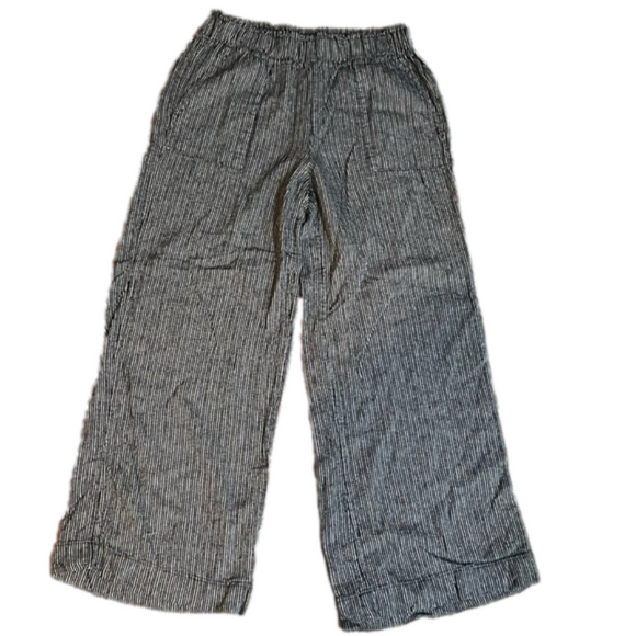 navy and white stripe size xs time & tru wide leg pants - Picture 1 of 4